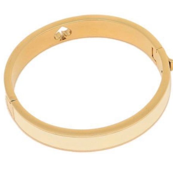 Kate Spade Hole Punch Spade Hinge Bangle Bracelet - Picture 3 of 14